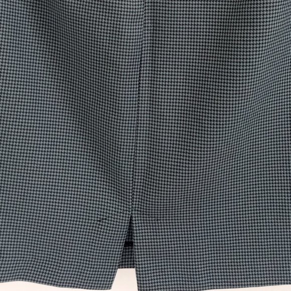 Vintage Fashion Bug Unite Women's Sz 14 Black & Blue Checkered Pencil Skirt USA - Picture 6 of 9
